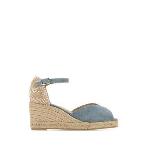 Castaner Women Light Blue Canvas Bianca Wedges